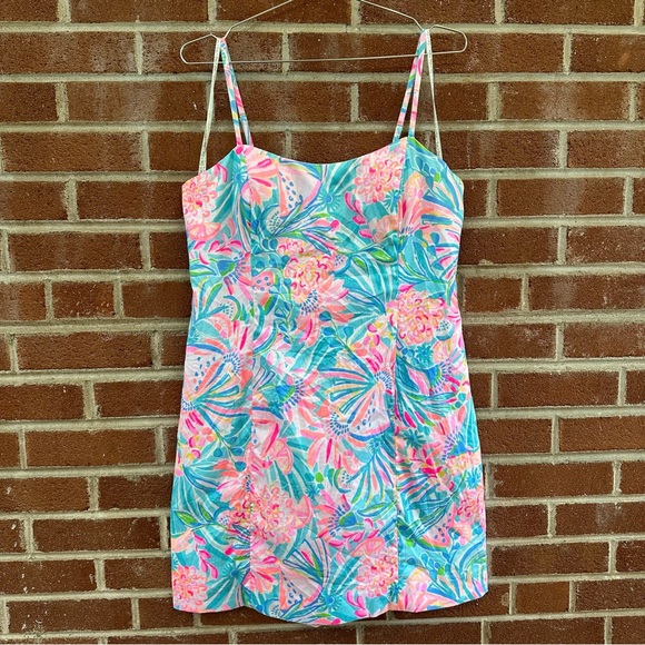 Lilly Pulitzer Pink and Blue Swim Coverup - Picture 4 of 12